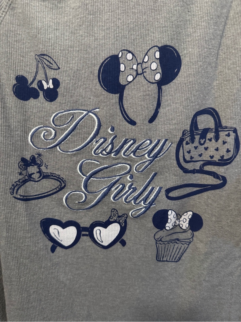 Disney Parks Embroidered Disney Girly Rib Raglan Long Sleeve Shirt - Picture 2 of 6
